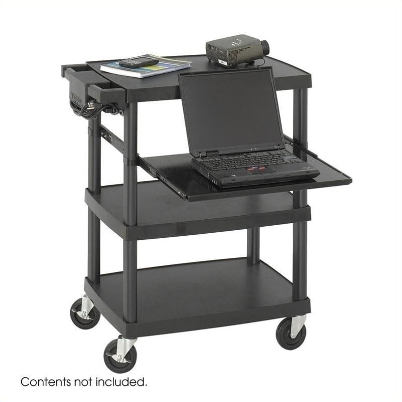 Black Multimedia Projector Cart - 8929BL