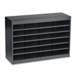 Safco E-Z Stor Black Mail Organizer -  24 Letter Size Compartments