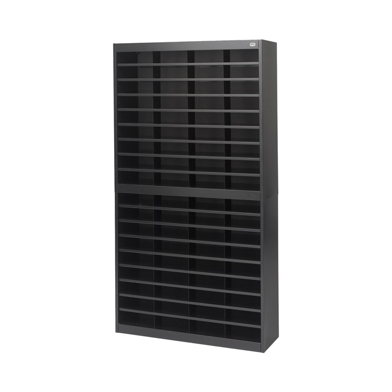Safco E-Z Stor Black Mail Organizer -  72 Letter Size Compartments