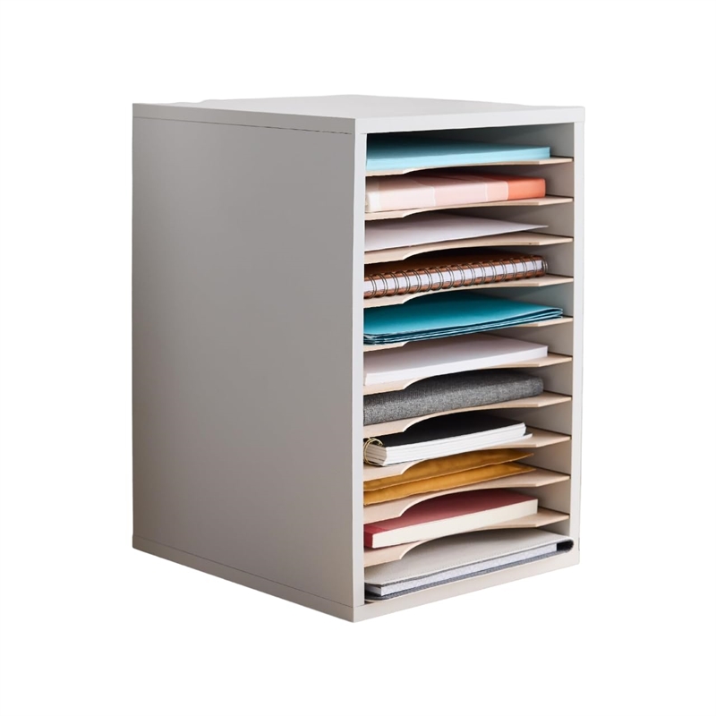 Safco Grey 11 Compartment Vertical Desk Top Sorter