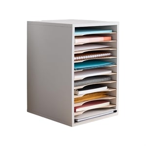 Safco Grey 11 Compartment Vertical Desk Top Sorter