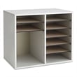 Safco Grey 12 Compartment Wood Adjustable File Organizer