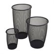 Safco Onyx Mesh Large Round Wastebasket (Set of 3)