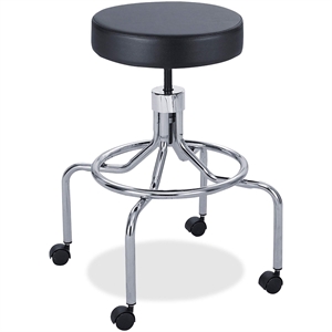 Safco Lab/Drafting Chair with High Base and Screw Lift in Black
