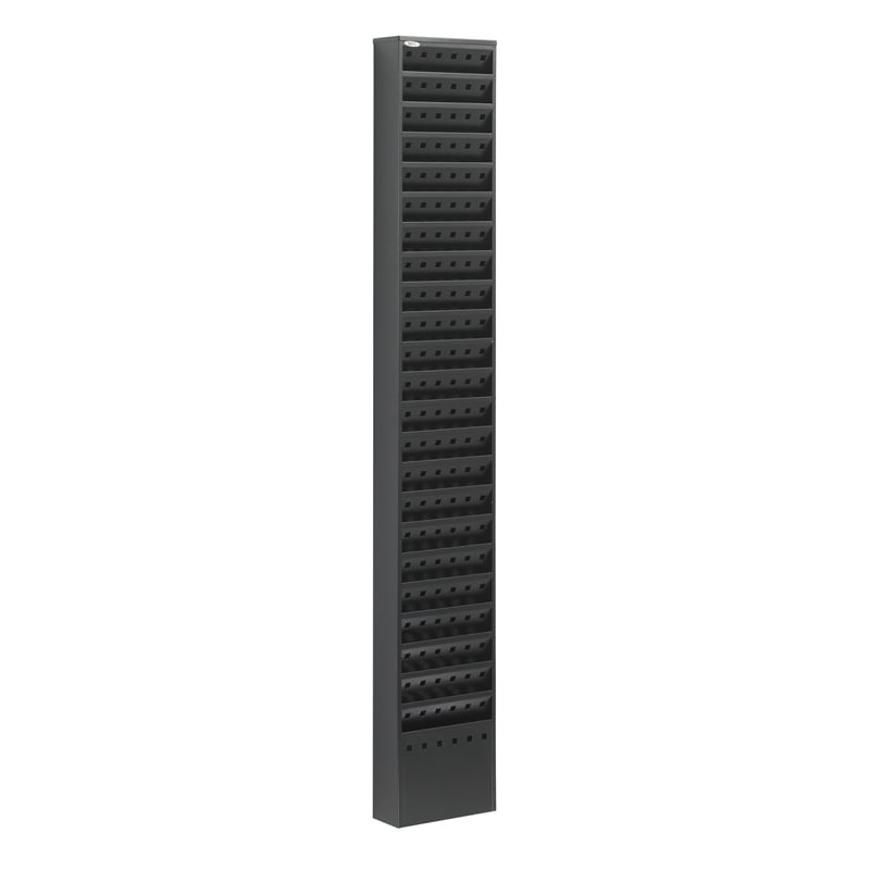 Safco 23-Pocket Steel Magazine Rack in Black