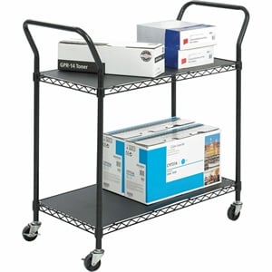 Safco Wire Utility Cart in Black