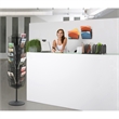 Safco Onyx 360 Degree Rotating Steel Mesh Magazine Stand in Black