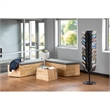 Safco Onyx 360 Degree Rotating Steel Mesh Magazine Stand in Black