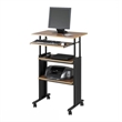 2 Piece Set Black Extendable Height Computer Desk and Drafting Chair