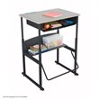 3 Piece Set Student Desk with Book Box and File Organizer and Chair