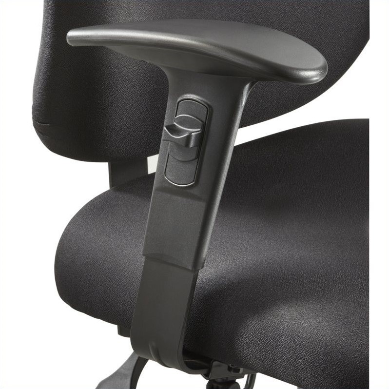 Safco 1 Heavy Duty Stool with Alday Arm Set in Black
