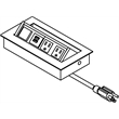 Safco Metal Power Module with 2 Power and 2 USB Outlets in Silver