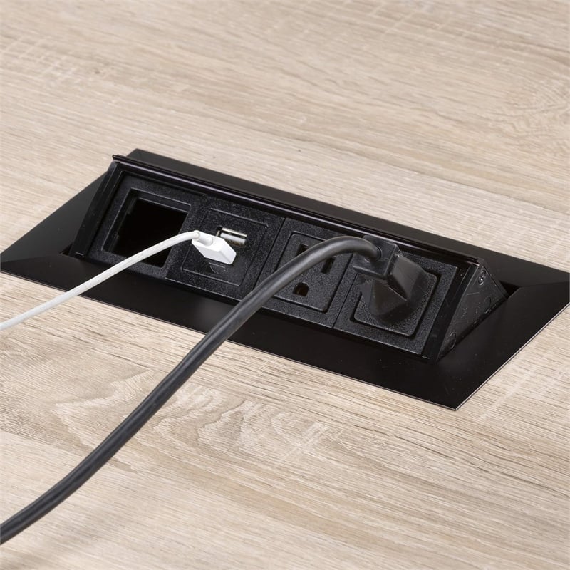 Safco Metal Power Module with 2 Power and 2 USB Outlets in Black