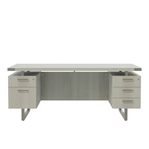 Mirella Free Standing Desk BBB BF in White Ash