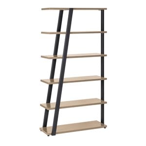 Mirella 5 Shelf Bookshelf in Sand Dune