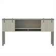 Safco Mirella Modern Wood Hutch with Sliding Doors in White Ash