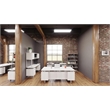 Safco Mirella Modern Wood Hutch with Sliding Doors in White Ash