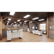 Safco Mirella Modern Wood Hutch with Sliding Doors in White Ash