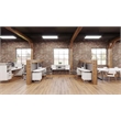 Safco Mirella Modern Wood Hutch with Sliding Doors in White Ash