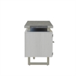 Mirella Low Wall Cabinet Glass Doors in Stone Gray