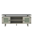 Mirella Low Wall Cabinet Glass Doors in Stone Gray