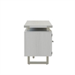 Safco Mirella Modern Wood Cabinet with Glass Doors in White Ash