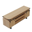 Mirella Low Wall Cabinet Wood Doors in Sand Dune