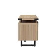 Mirella Low Wall Cabinet Wood Doors in Sand Dune