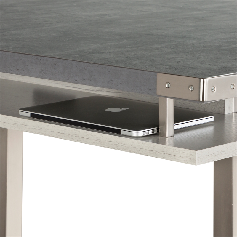 Mirella Conference Table Standing Height - 12' Stone Gray