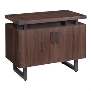 Safco Mirella 29.5&quotH Modern Wood Storage Cabinet in Southern Tobacco