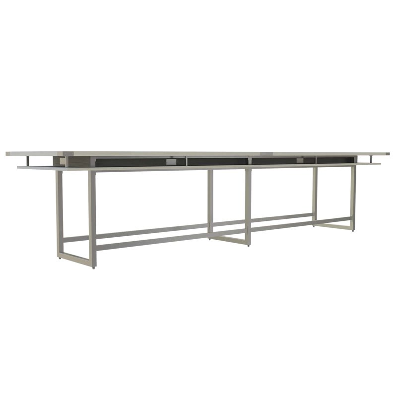 Mirella Conference Table Standing Height - 16' White Ash
