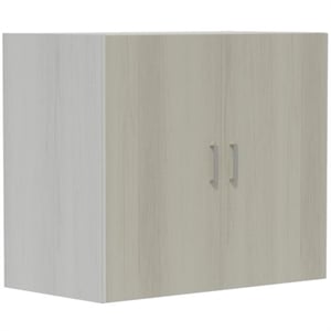 Safco Mirella 38&quotH Modern Wood Storage Cabinet in White Ash Finish