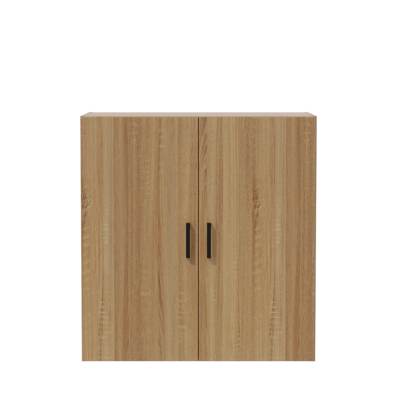 Safco Mirella Modern Wood Storage Cabinet in Sand Dune Beige