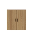 Safco Mirella Modern Wood Storage Cabinet in Sand Dune Beige