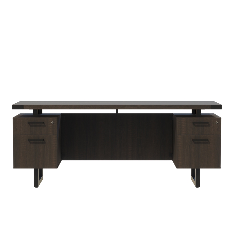 Safco Mirella Modern Wood Free Standing Credenza in Southern Tobacco