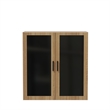 Safco Mirella Modern Wood Display Cabinet in Sand Dune Beige