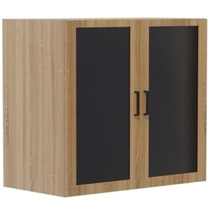 Safco Mirella Modern Wood Display Cabinet in Sand Dune Beige