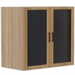 Safco Mirella Modern Wood Display Cabinet in Sand Dune Beige