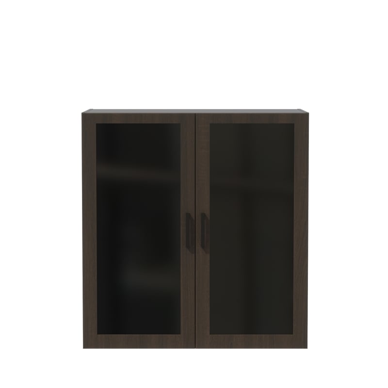 Safco Mirella Modern Wood Display Cabinet in Southern Tobacco