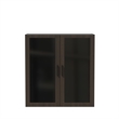 Safco Mirella Modern Wood Display Cabinet in Southern Tobacco
