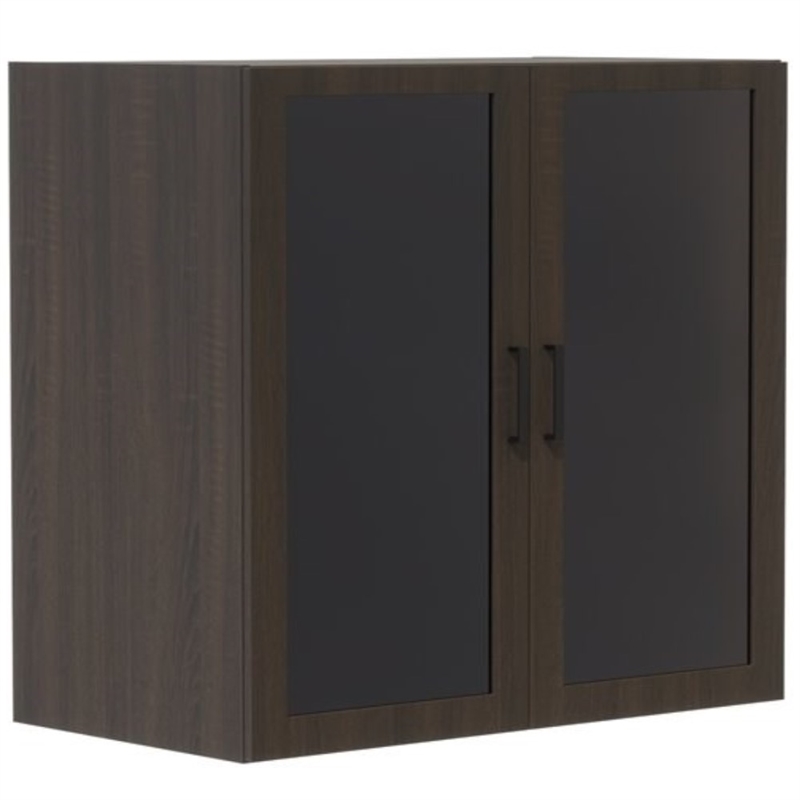 Safco Mirella Modern Wood Display Cabinet in Southern Tobacco