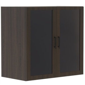 Safco Mirella Modern Wood Display Cabinet in Southern Tobacco