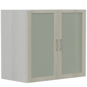 Safco Mirella Modern Wood Display Cabinet in White Ash Finish