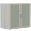 Safco Mirella Modern Wood Display Cabinet in White Ash Finish