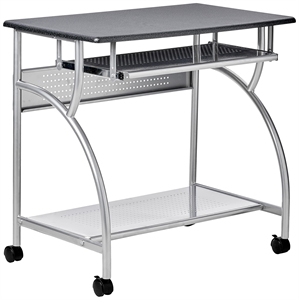 Safco Eastwinds Argo Mobile Metal Computer Cart in Black Anthracite