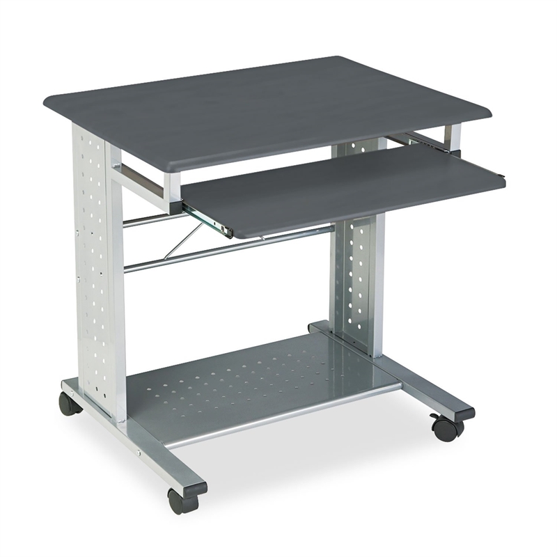 Safco Eastwinds Argo Mobile Metal Computer Cart in Black Anthracite