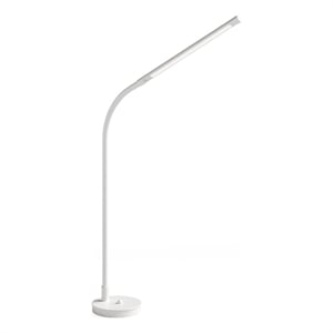 Safco Resi 18.5&quotH Modern Metal LED Desk Lamp in White Finish