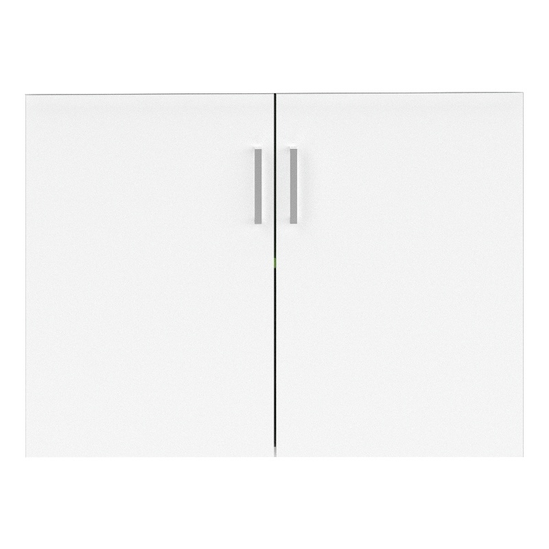 Safco Resi Modern Wood Storage Cabinet With Laminate Doors in White