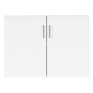 Safco Resi Modern Wood Storage Cabinet With Laminate Doors in White