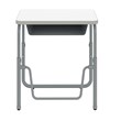 AlphaBetter 2.0 Height Adjustable Student Desk Pendulum Bar & Book Box in White